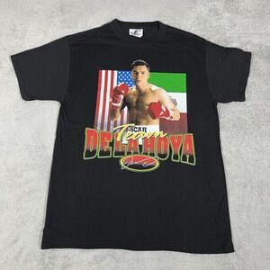 Vintage Oscar de la Hoya Shirt Mens M 1998 Authentic Boxing Team Logo Athletic